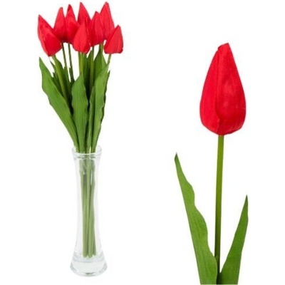 Umelý tulipán červený 55 cm
