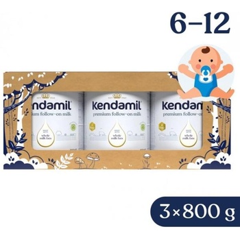 Kendamil Premium 2 HMO+ (3× 800 g), приказна опаковка с театър за Трите прасенца