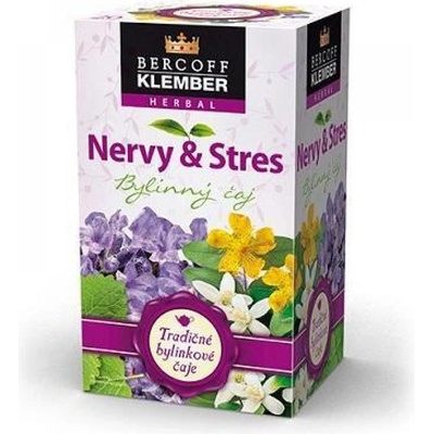 Bercoff Klember Herbal Nervy a stres bylinný čaj 20 x 1,5 g