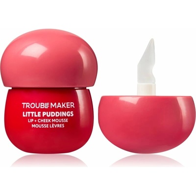 Trouble Maker Little Pudding Lip + Cheek Mousse multifunkční líčidlo na rty a tváře Bunny Baby Pink 5 g