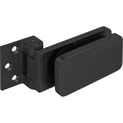 MPkovania MPK - UNIQUE R8 - Pánt na sklo s platničkou horizontálny - pár, CIM - čierna matná (PBK-MS)