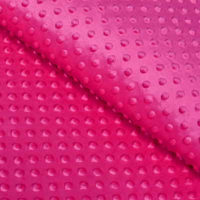 Dětská látka Minky 3D puntíky MKP-018 Purpurová - šířka 150 cm