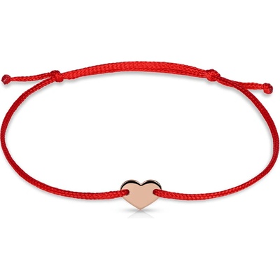 Danfil zlaté srdce s červenou šňůrkou DLB/BLL008 růžové zlato