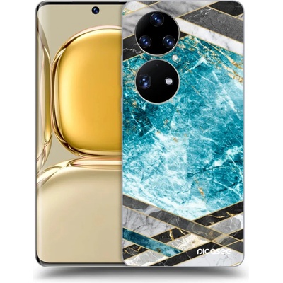 Púzdro Picasee silikónové Huawei P50 - Blue geometry čiré