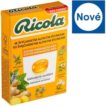 RICOLA Zázvor pomerančová máta bez cukru 40 g