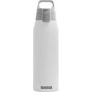 SIGG - Insulated drinking bottle - Thermos bottle Shield Therm One White carbonated drinks - Leak-proof - Dishwasher safe - BPA-free - 90% recycled stainless steel - White - 1L - 6053.00
