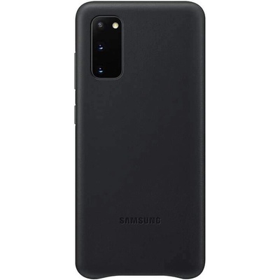 Samsung Leather Cover EF-VG980LBEGEU - оригинален кожен калъф (естествена кожа) за Samsung Galaxy S20 (черен)