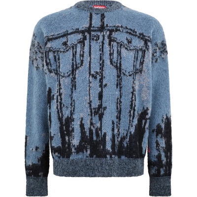 Diesel Суичър Diesel Men's Patmos Mgli Knitted Hoodie - Purple Imprsion