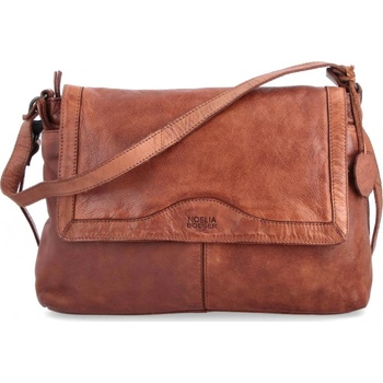 Noelia Bolger kožená kabelka s prehozom NB2024 koňaková 2024