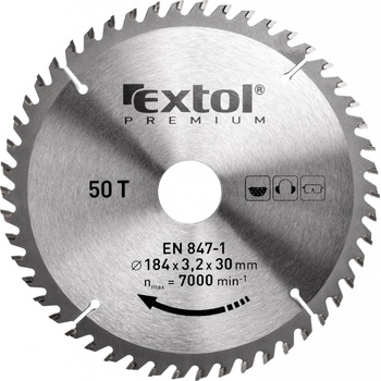 EXTOL PREMIUM pilový kotouč s SK plátky, 210x2,6x25,4mm, 48T, šířka SK plátků 3,2mm
