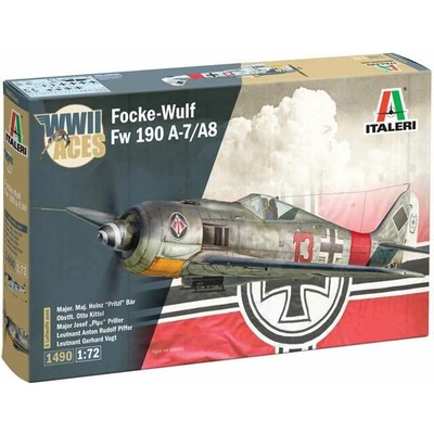 ITALERI Model Kit letadlo 1490 Focke-Wulf Fw 190 A-8/F Aces 1:72