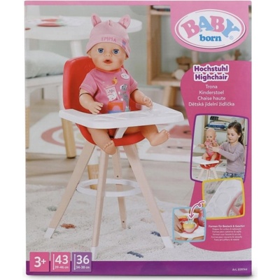 Zapf Baby Born jedálenská stolička červená