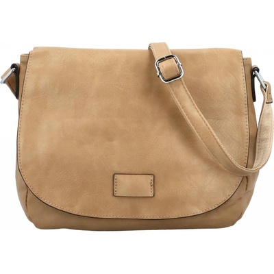 Stylová dámská koženková crossbody kabelka Jacinda khaki