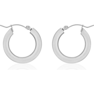 Franco Bene Hladké náušnice s propínacím zapínáním stříbrné 472