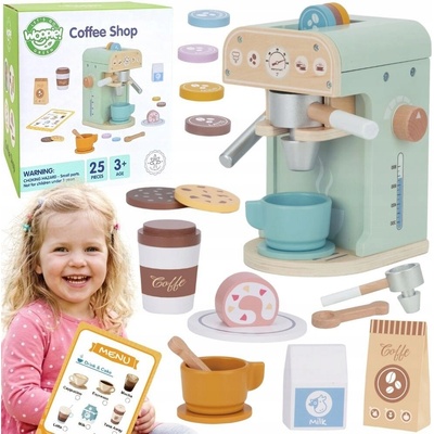 Woopie Green Drevený kávovar Cukráreň Barista 25 ks