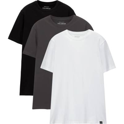 Pull&Bear Тениска сиво, черно, бяло, размер XS