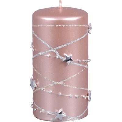 Ceramicus GIRLANDA VÁLEC vánoční d7x14cm růžovobílá
