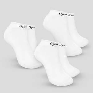 GymBeam Чорапи Ankle Socks 3Pack White XL