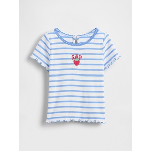 GAP Бебешка ръбеста тениска с лого GAP GAP | Sin | Момичешки | 4 години