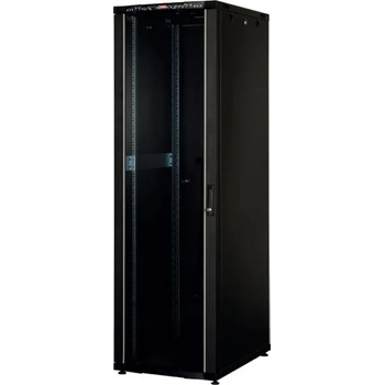Image 1 of Lande Свободно стоящ комуникационен шкаф Lande CK 22U 19 (600x800 mm), стъклена врата, Черен | LN-CK22U6080-BL-121 (LN-CK22U6080-BL-121)