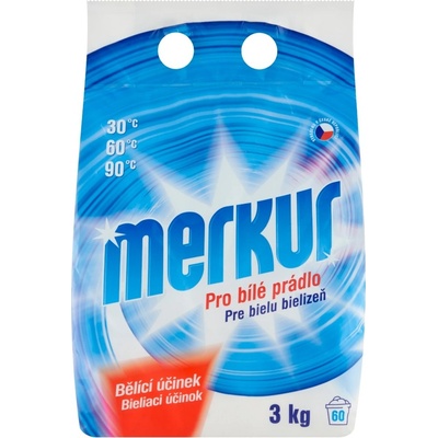 Merkur Bílá síla prací prášek na bílé prádlo 3 kg