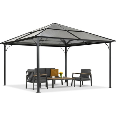 Garden Point záhradný altánok Santiago 4x4m Moderný antracyt
