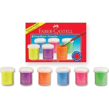 Faber-Castell Темперни бои 6 цвята FABER-CASTELL Fluo