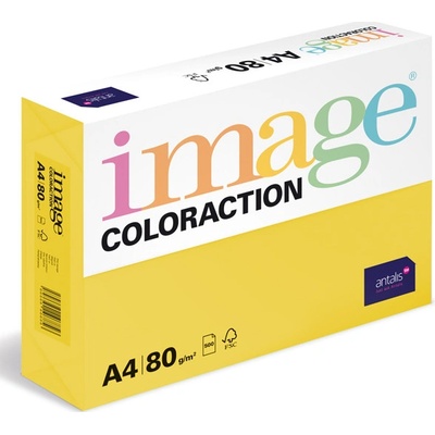 ANTALIS Barevný papír Image Coloraction A4 80g intenzivní sytá žlutá 500 ks 119078