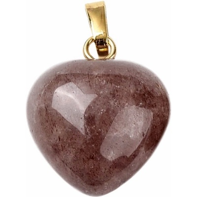 Nefertitis Křišťál jahodový přívěsek Srdíčko NF36188
