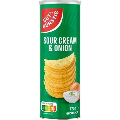 Edeka G&G Stapelchips Zakysaná Smetana & Cibule 175 g