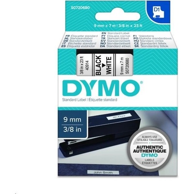 WECARE ARMOR páska pro DYMO S0720680, černá/bílá, 9mm x 7m