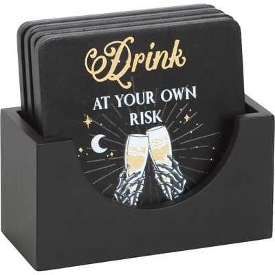 Spirit of Equinox Комплект подложки за чаши Til Death Do Us Party Coaster Set, 4 броя