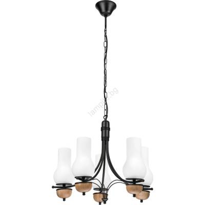 Brilagi - LED Пендел COTTAGE 5xE14/40W/230V бук/бял (BG1524B)