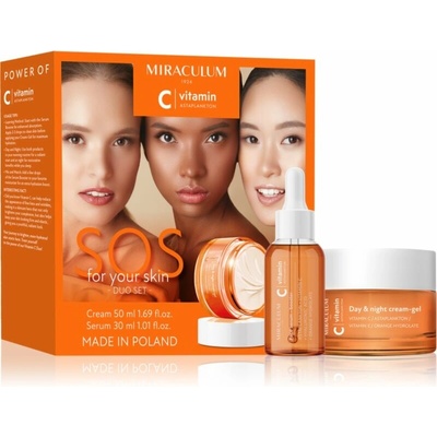Miraculum SOS For your skin Miraculum Asta Plankton C revitalizačné sérum 30 ml + denný i nočný hydratačný krém 50 ml