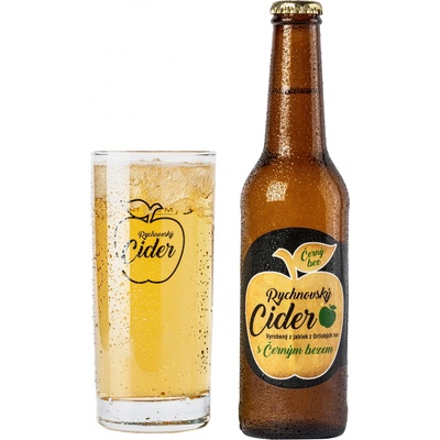 Rychnovský Cider s černým bezem 12 x 330 ml (sklo) – Zboží Dáma