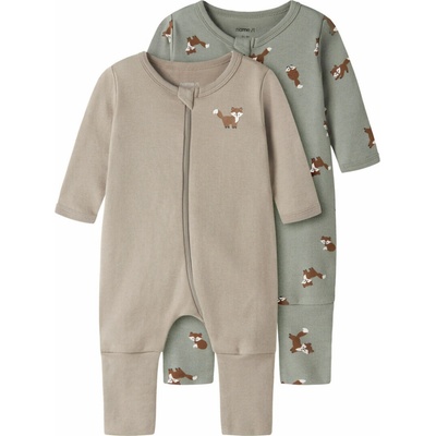 Dětský overal Name It Night suit fox shadow aluminum 2pack – Zboží Dáma