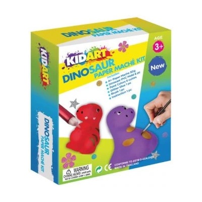 KIDART Детско изкуство: комплект от хартиено маше - Динозаври