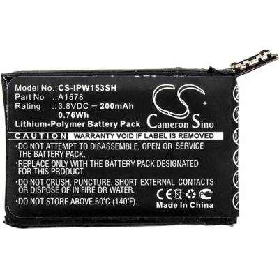 Cameron Sino Apple Watch Series 1 38mm CAMERON SINO Li-Polymer батерия 3.8V/200mAh, съвместима с Apple A1578, ЧЕРНА CS-IPW153SH (CS-IPW153SH)