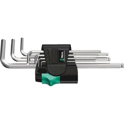 Wera 022181 Zástrčné kľúče imbus 950/7 Hex-Plus 1, chrómované Sada 7 dielov W05022181001