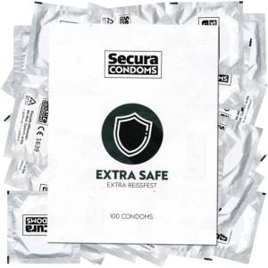 Secura 100 бр. Плътни презервативи Secura Extra Safe