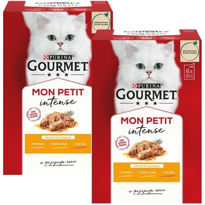 GOURMET mon Petit krmivo pre mačky hydinová zmes 12 x 50 g