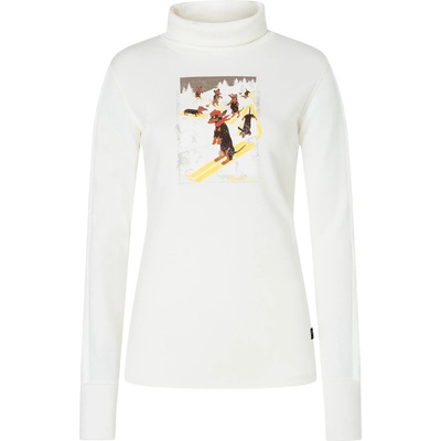 super. natural Дамски вълнен пуловер Super. natural Women's Dachshund Roll Neck Jumper - Fresh White / Fresh White / Various (105-6257-0113)