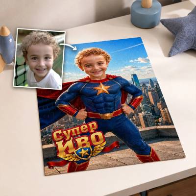 Art Gift Пъзел Супергерой със снимка