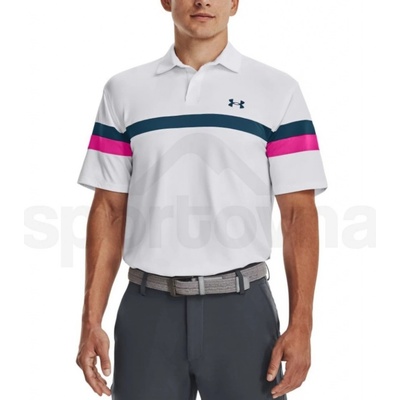 Under Armour pánské funkční tričko s krátkým rukávem T2G COLOR BLOCK POLO 1377379-100 bílé