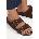 Birkenstock чехли с равна подметка дамски от велур Arizona (1031640.)