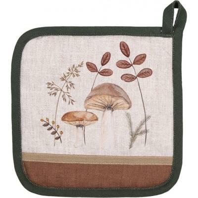 Clayre & Eef Béžová podložka s houbičkami Little Forest Jewels 20 x 20 cm