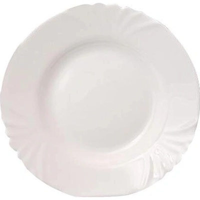 Sklenený dezertný tanier CADIX 19,5 cm biely