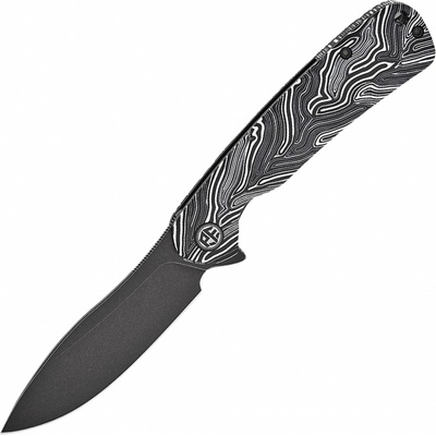 Petrified Fish PFE14 Rogue Black Stonewashed 154CM White Gmascus G10 PFE14WDMW