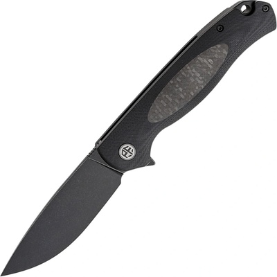 Petrified Fish PFB03 Stamp Black Stonewashed D2 Carbon Fiber With Black G10 PFB03DDW