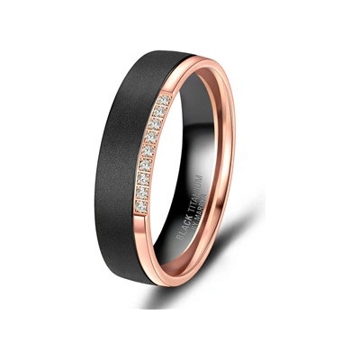 Marrya Dámský snubní prsten BLACK TITANIUM BT 06D
